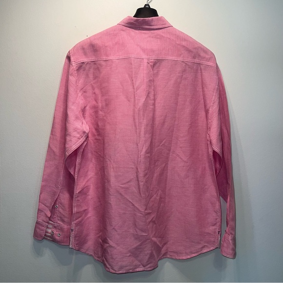 Tommy Bahama Shirt Mens XXL Pink Gingham Linen Blend Lightweight Casual - MINT - Picture 7 of 12